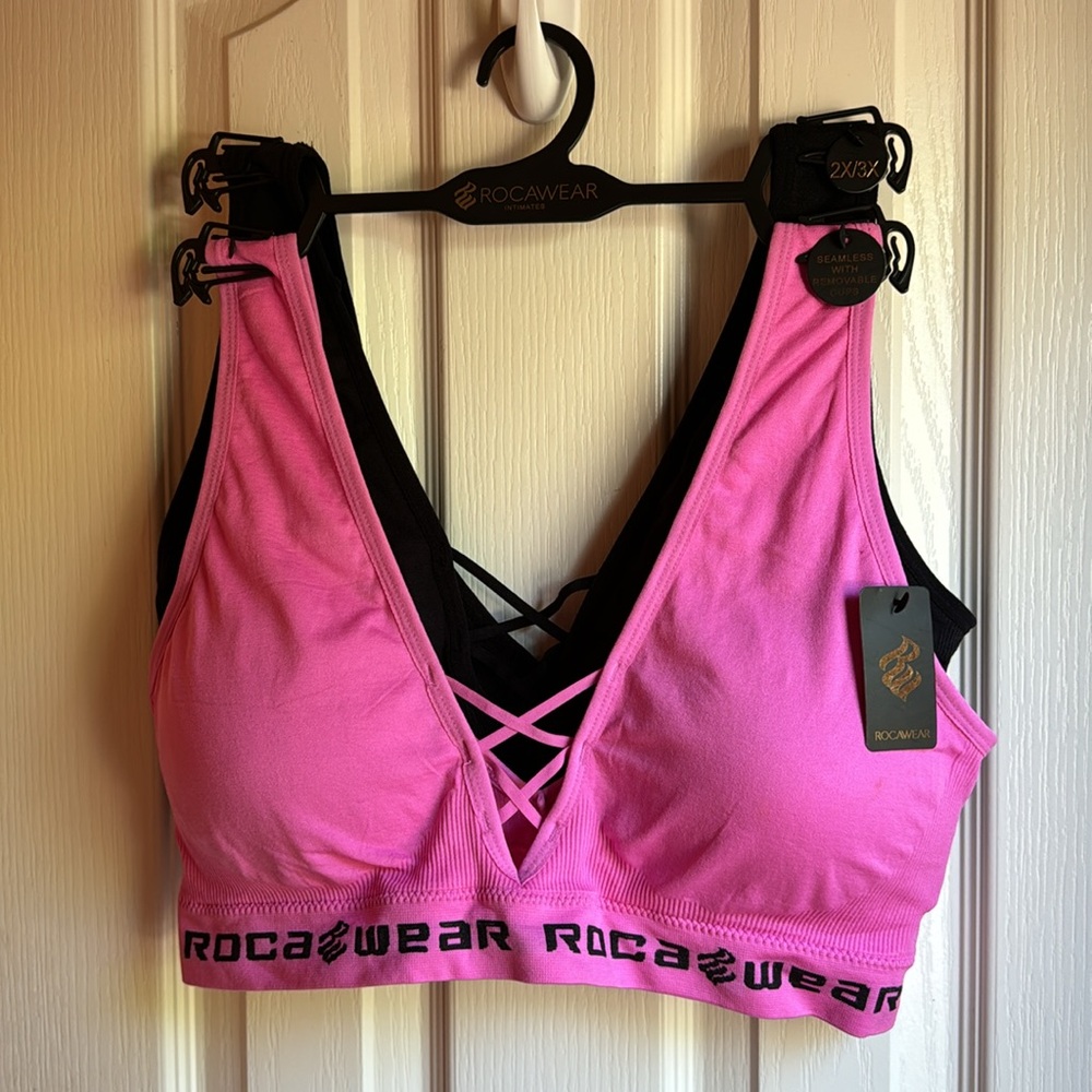 NWT ROCAWEAR 2 BRA COMFORT BRA SET 2X/3X